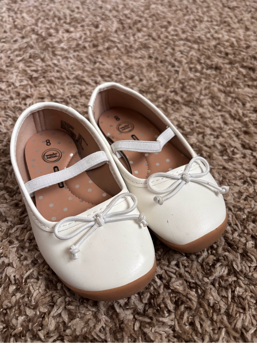 wonder nation White Bow Mary Jane Toddler Shoes